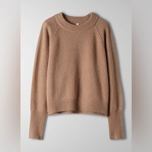 Babaton 100% Cashmere Camel Crewneck Sweater